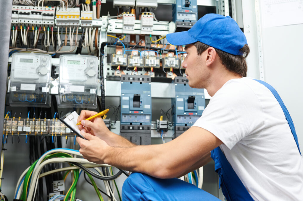 Elektryk przy rozdzielni – co zrobić, gdy zgasło światło i bezpiecznik nie rozwiązuje problemu.